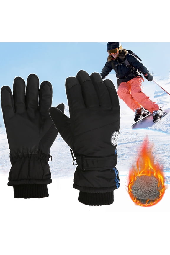 Couple Winter Gloves Outdoor Windproof Rainproof Cold Proof Ski Riding Warm Gloves Workout Driving Motorcycle Ski Running Cycling Safety Comfy Gym Gloves