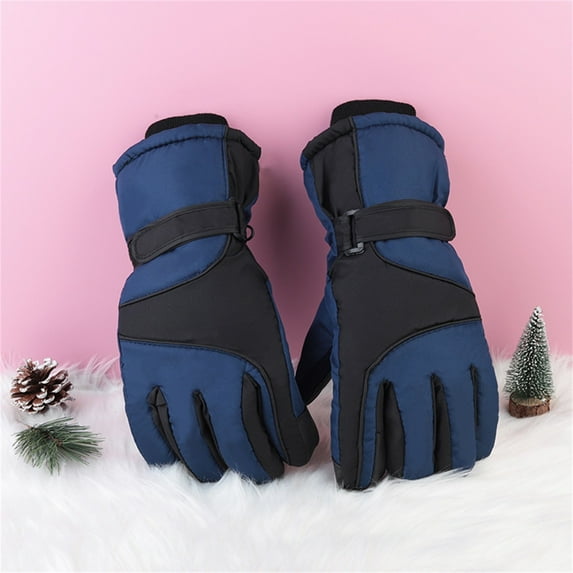 Couple Winter Touchscreen Gloves - Thermal Windproof Ski Gloves for Motorcycle Sports Under 5$, Hontri Winter Gloves Outdoor Adult Men Women Skating , Dark Blue, One Size