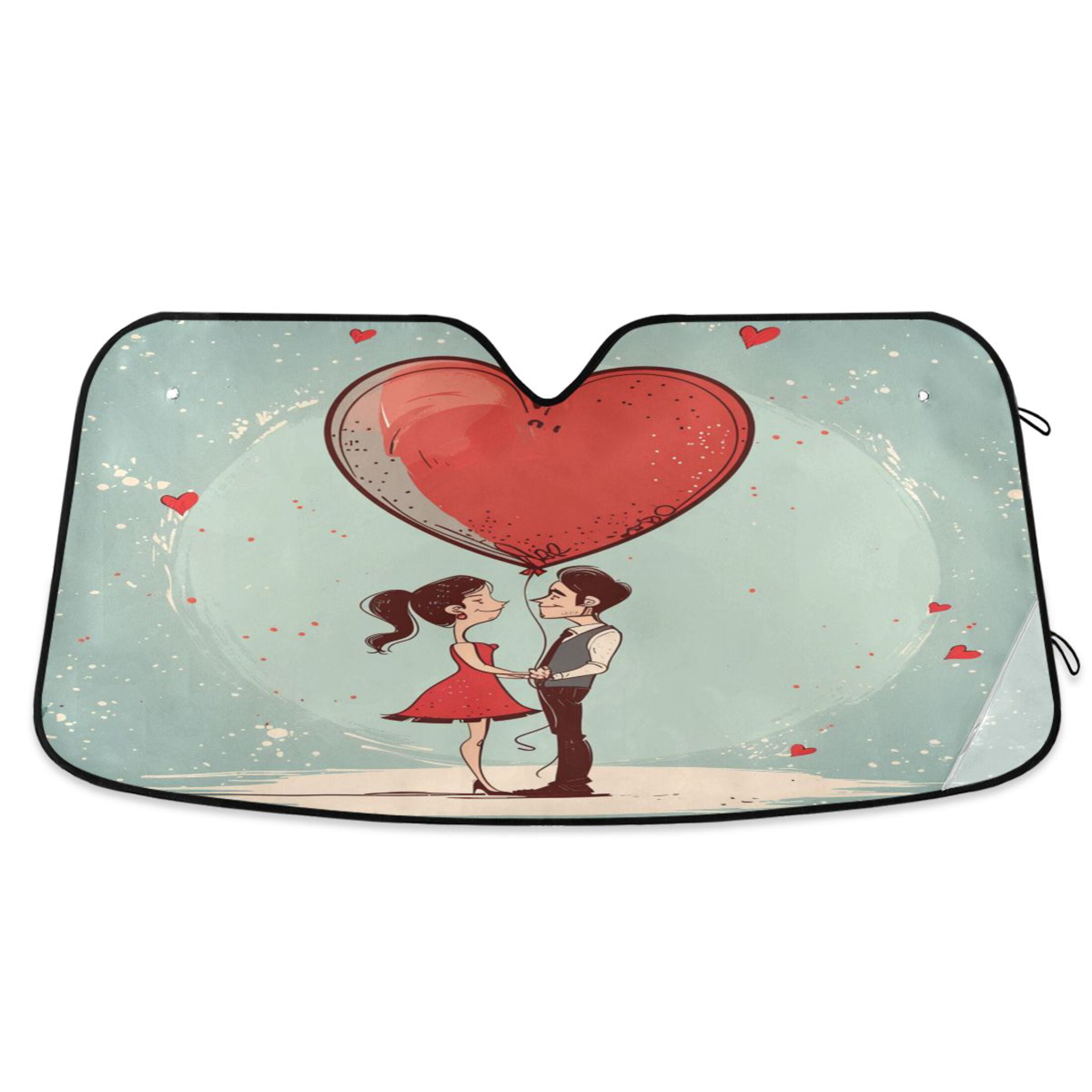 Memorial Car Accessory "A Big Piece Of My Heart Lives In Heaven" Car Visor Clip - Personalized Memorial Gift Memorial Heart In Heaven Personalized Car Accessory Gift