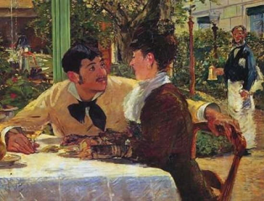 Couple at Pere Lathuille Canvas Art - Edouard Manet (22 x 28)