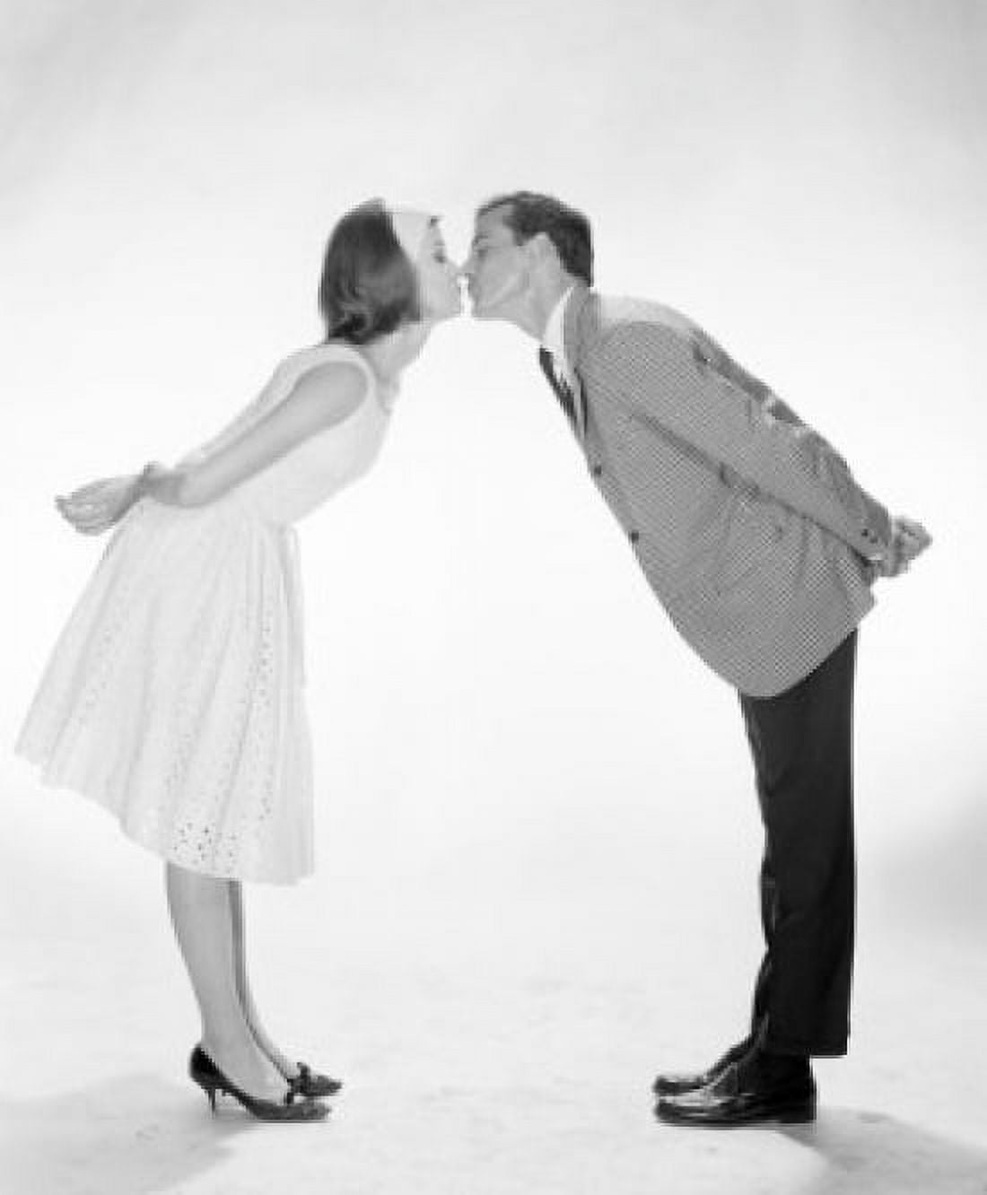 Couple bending down to kiss Canvas Art -  (24 x 36)