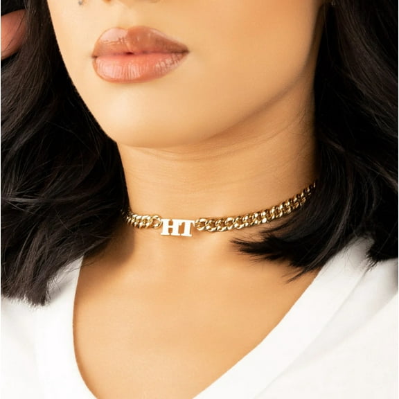 Couple's Initial Name Necklace