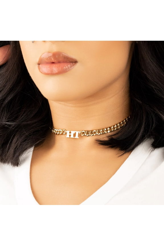 Couple's Initial Name Necklace