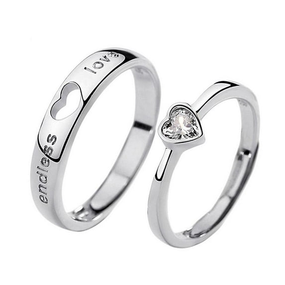 Couple's Matching Rings His Crazy or Her Band For Men or Women U3D1
