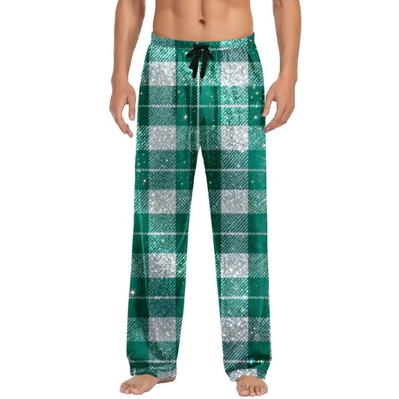 Couple's Plaid-Patterned Elastic Waist Sleep Pants 2025 Trendy Unisex Straight Leg Dual Pockets Loose Comfortable Home Loungewear Matching Bottoms