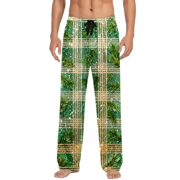 Couple's Plaid Printed Elastic Waist Sleep Pants 2025 Trendy Unisex Straight Leg Double Pockets Loose Home Loungewear Matching Casual Bottoms for Him & Her