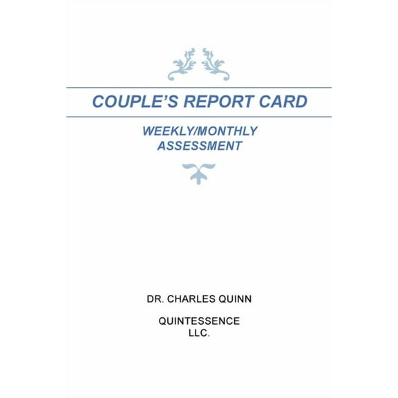 Couple's Report Card Weekly/Monthly Assessment, (Paperback)