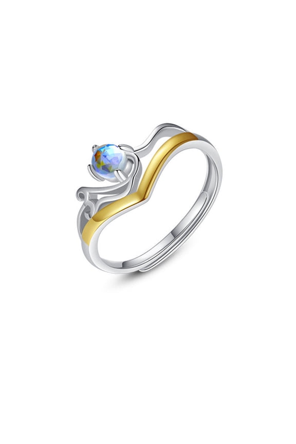 Couple Rings Sterling Silver Wave Design Diamond Setting Ring Set His and Hers Matching Rings Anniversary Jewelry Gift for Couples