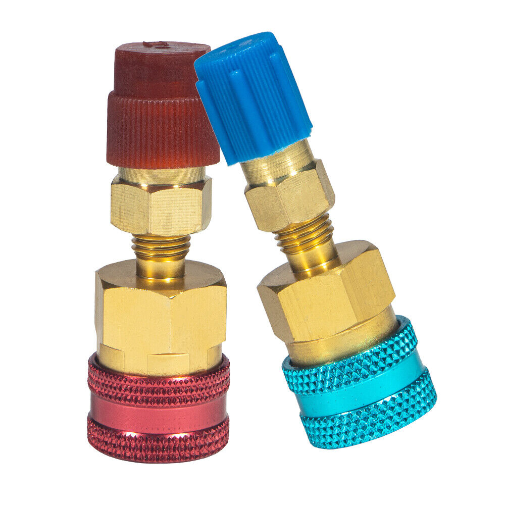 Coupler Connectors Adapter Set (2pcs) for R1234YF to R134A Conversion, Quick High & Low Side