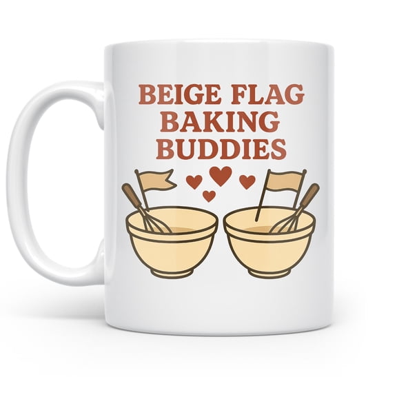 Couples 11 oz Coffee Mug - Baking Joy White Ceramic Gift