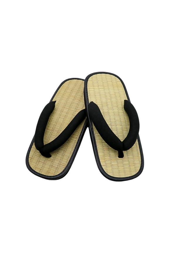 Couples Bamboo Flip Flop Non Slip Lightweight Indoor Summer Beach Sandals Woven Straw Bamboo Slippers