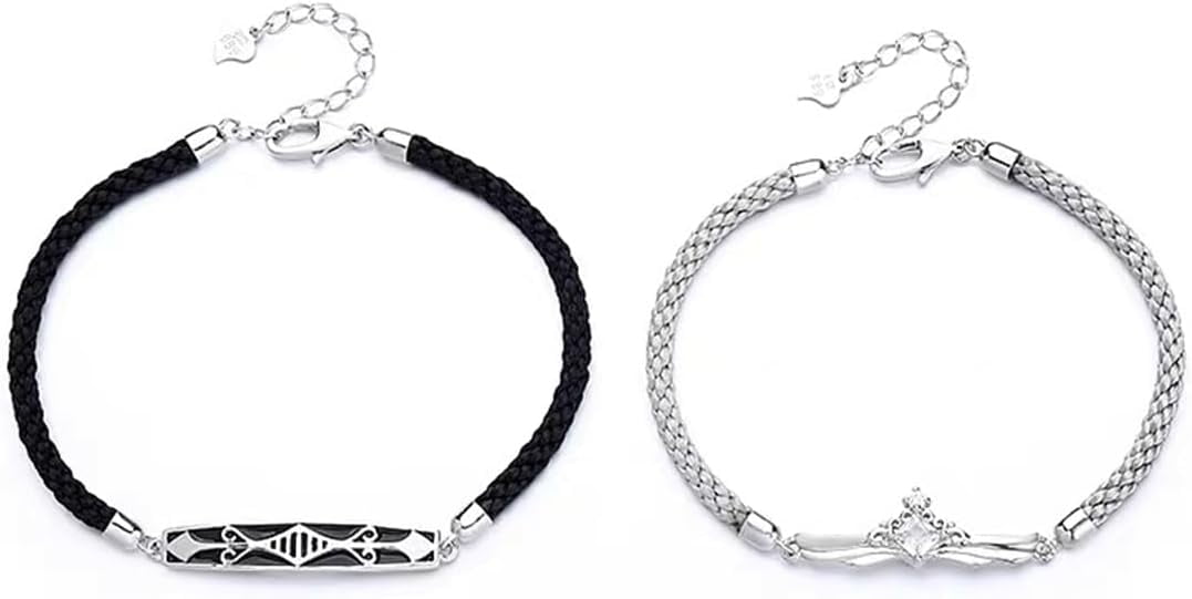 Couples Bracelets Him Her Princess Knight Matching Handmade Rope Lover Bf Gf Friends Gifts