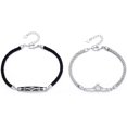 thumbnail image 1 of Couples Bracelets Him Her Princess Knight Matching Handmade Rope Lover Bf Gf Friends Gifts, 1 of 3