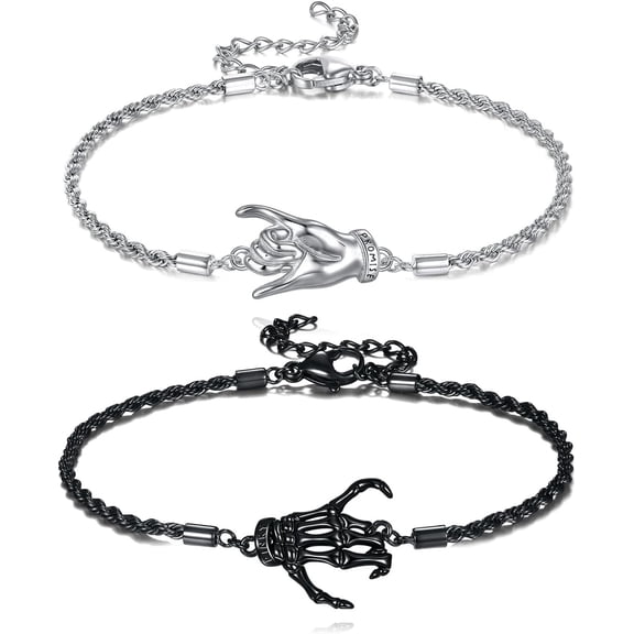 Couples Bracelets S925 Sterling Silver Matching Couple Bracelets Promise Long Distance Jewelry Gifts for His and Hers