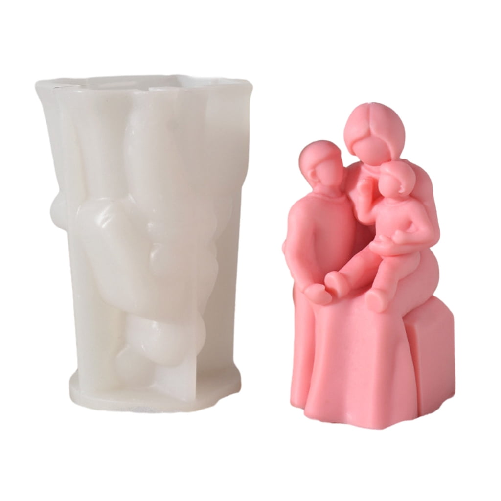 Couples Candle Mold Mother and Kids Silicone Mould Handmade Epoxy Casting Resin Mould DIY Fondant Chocolate Candy Molds