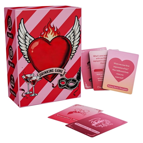 Couples Conversation Cards, Relationship Date Night Card Game for Deep Connections, Meaningful Discussion Prompts for Partners, Party Card Set, red