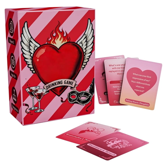 Couples Conversation Cards, Relationship Date Night Card Game for Deep Connections, Meaningful Discussion Prompts for Partners, Party Card Set, red