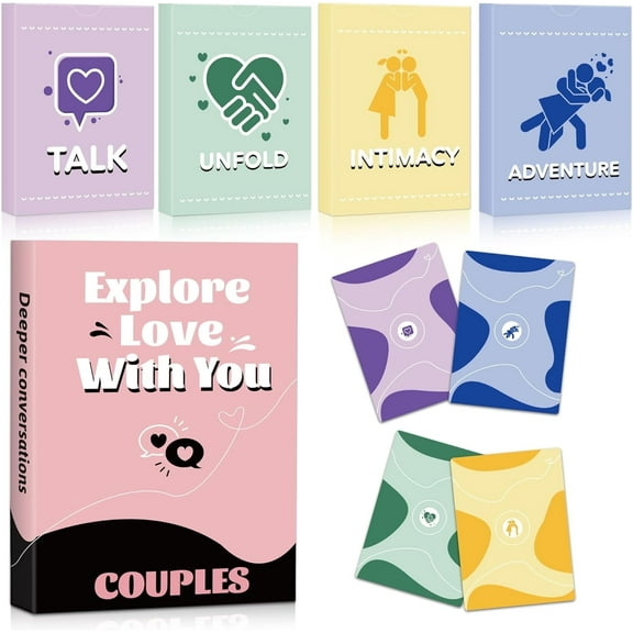 Explore Love with You, Couples Games for Adults 150pcs Relationship Conversation Cards Game for Date Night Ideas