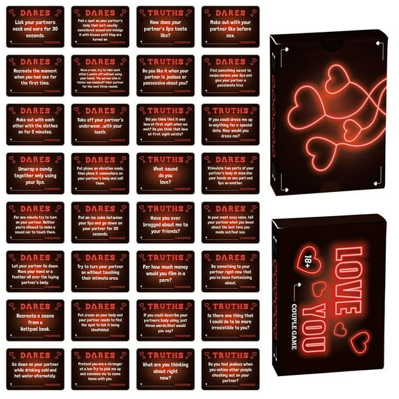 Couples Games For Adults, Spicy Fun Drinking Date Night Game, Couples Card Game with 50 Flirty Conversation Starters for Anniversary Valentines or Group Drinking Card Games for Adults