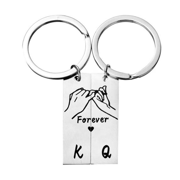 Couples Gift Matching Keychain King and Queen Forever Love Heart Jewelry for Him Her Girlfriend Boyfriend Y1140