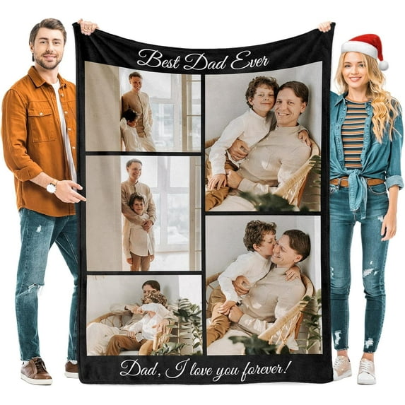 Couples Gifts Custom Blankets with Photos and Text Multiple Colors Sizes Soft Flannel Blankets Valentines Day Gifts
