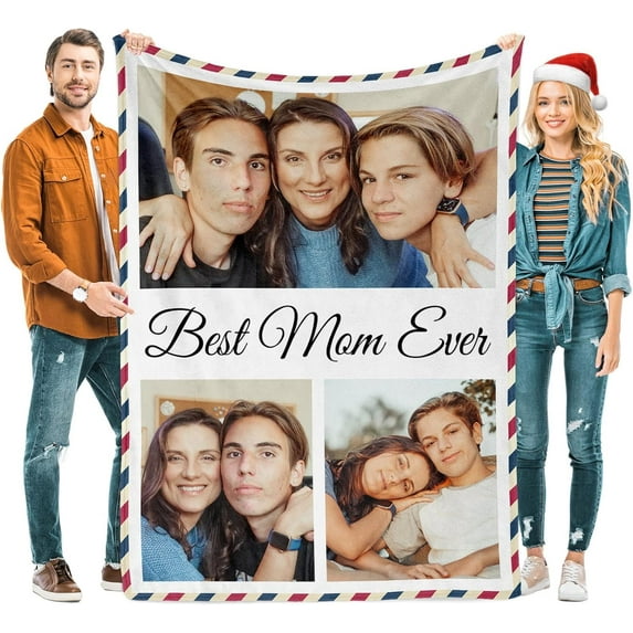 Couples Gifts Custom Blankets with Photos and Text Multiple Colors Sizes Soft Flannel Blankets Valentines Day Gifts