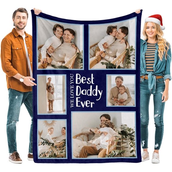 Couples Gifts Custom Blankets with Photos and Text Multiple Colors Sizes Soft Flannel Blankets Valentines Day Gifts
