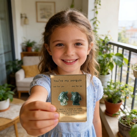 Couples Gifts for Her Him,Rose Quartz Penguin Gifts for Couples,Romantic Anniversary Wedding Birthday Valentines Gift for Men Women Boyfriend Girlfriend Husband Wife,Easter Gift(E)