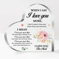 thumbnail image 1 of Couples Gifts,Wedding Gifts,Gifts For Him Anniversary,Gifts For Couples,Gift For Couple,Anniversary,Couple Gifts,When I Say I Love You More Acrylic Heart Sign Plaque Gift for Newlyweds, 1 of 6