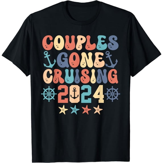 Couples Gone Cruising 2024 Summer Vacation T-Shirt