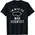 thumbnail image 1 of Couples Halloween Costume Shirts I'm With The Mad Scientist T-Shirt, 1 of 4