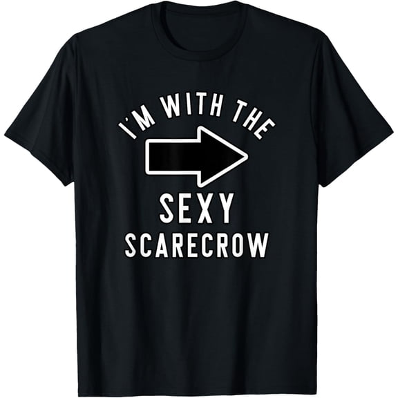 Couples Halloween Costume Shirts I'm With The Sexy Scarecrow T-Shirt