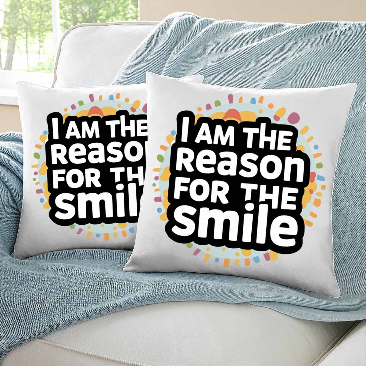Couples Halloween Costume pillow cases standard size I am the reason