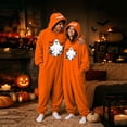 thumbnail image 1 of Couples Halloween Jumpsuit Pajamas, Matching One Piece Sleepwear Costume with Cozy Loungewear Design for Men and Women, 1 of 8