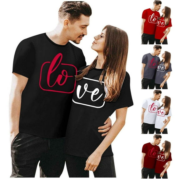 Couples Halloween Tshirt Costumes, Couple Valentine'S Day Pajamas Matching His & Her Valentine'S Day Pajamas Valentine Couple Shirts Pregnancy clothing for women Men T-Shirts Mens Valentine White XL