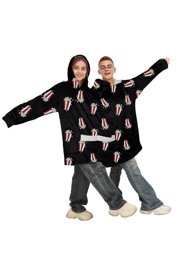 Couples Hoodies Two Person Hoodie Funny Couples Double Sweatshirt Avocado Popcorn Matching Hoodies for Lovers Friends