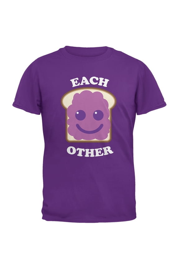 Couples Jelly Sandwich Purple Adult T-Shirt - Large