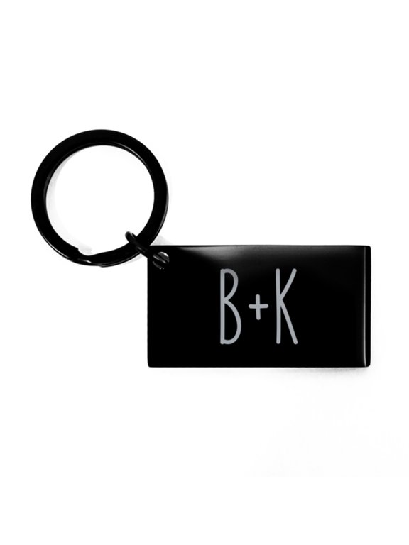 Couples Keychain Personalized for Him Her B and K Initial Key chain Christmas Anniversary Valentines Day for Wife Husband Girlfriend Boyfriend