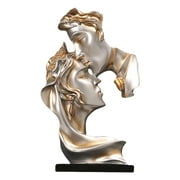 Couples Kiss Figurine Couples Crafts Sculpture Office Tabletop Ornament Decor