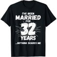 thumbnail image 1 of Couples Married 32 Years - Funny 32nd Wedding Anniversary T-Shirt, 1 of 4