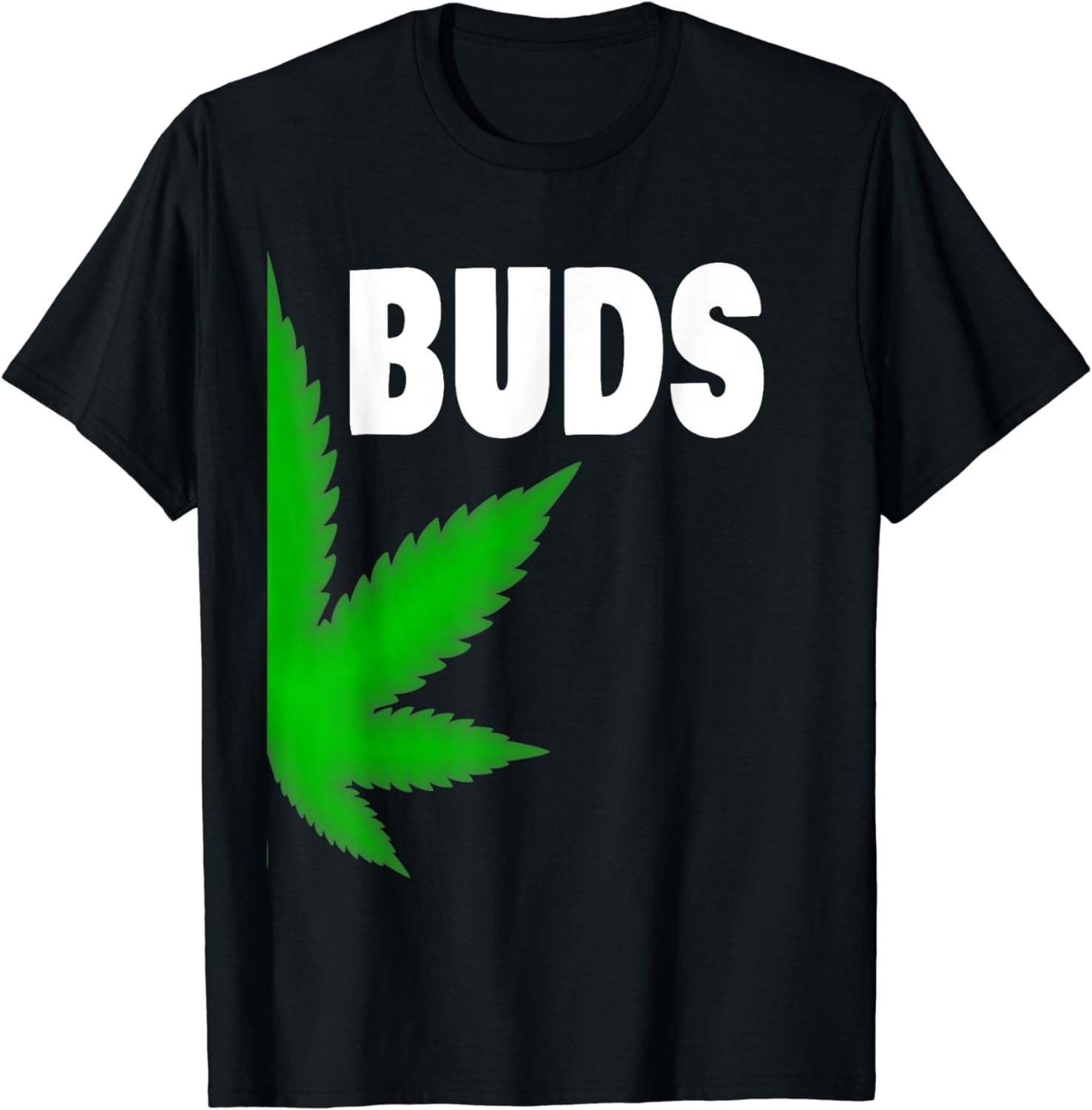 Couples Matching Best Buds BFF Marijuana Leaf Weed Gift T-Shirt Black ...
