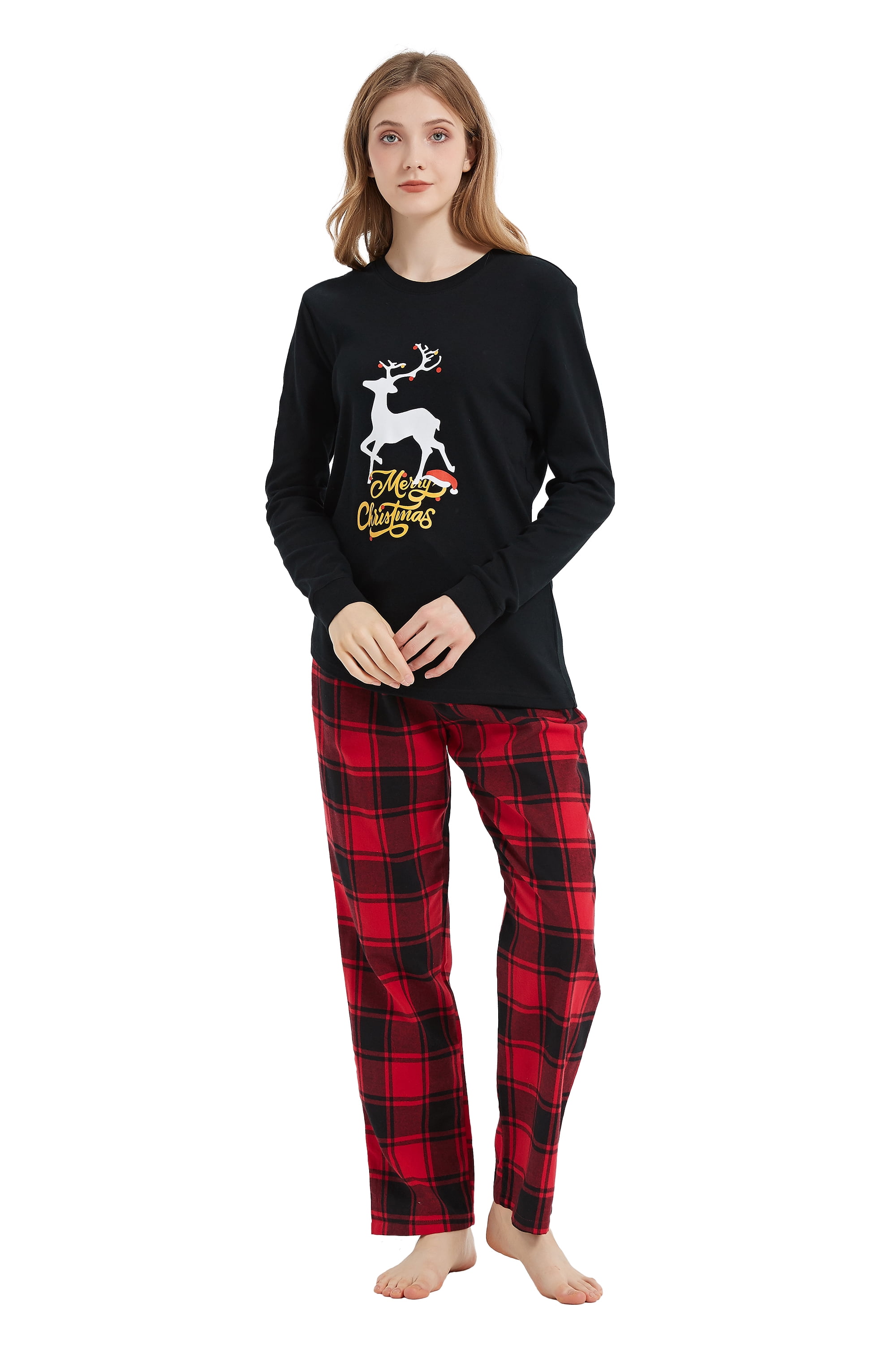 Pigiama Donna Cotone - Set Due Pezzi Con Stampa Gatto, Maniche Lunghe - Foto 2