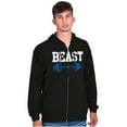 thumbnail image 1 of Couples Matching Set Cute Workout Men's Big & Tall Graphic Zip Up Hoodie Brisco Brands 5X, 1 of 5