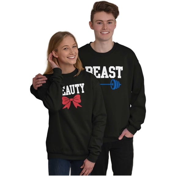 Couples Matching Set Cute Workout Men's Crewneck Sweatshirt Brisco Brands L