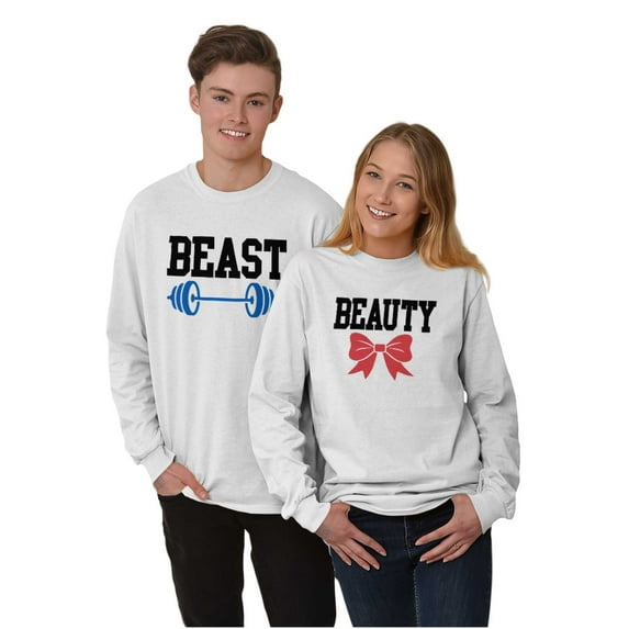 Couples Matching Set Cute Workout Men's Long Sleeve Tee T Shirt Brisco Brands M