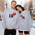thumbnail image 1 of Couples Matching Sweatshirt His and Her Crewneck Pullover Personalized Anniversary Sweater Valentines Day Gift, 1 of 5