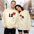 thumbnail image 1 of Couples Matching Sweatshirt His and Her Crewneck Pullover Personalized Anniversary Sweater Valentines Day Gift, 1 of 5