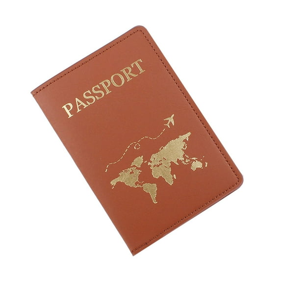 Couples Passport Holder,Map Passport Case PU Leather Passport Cover Travel Wallet Document Book Organizer for Women Men