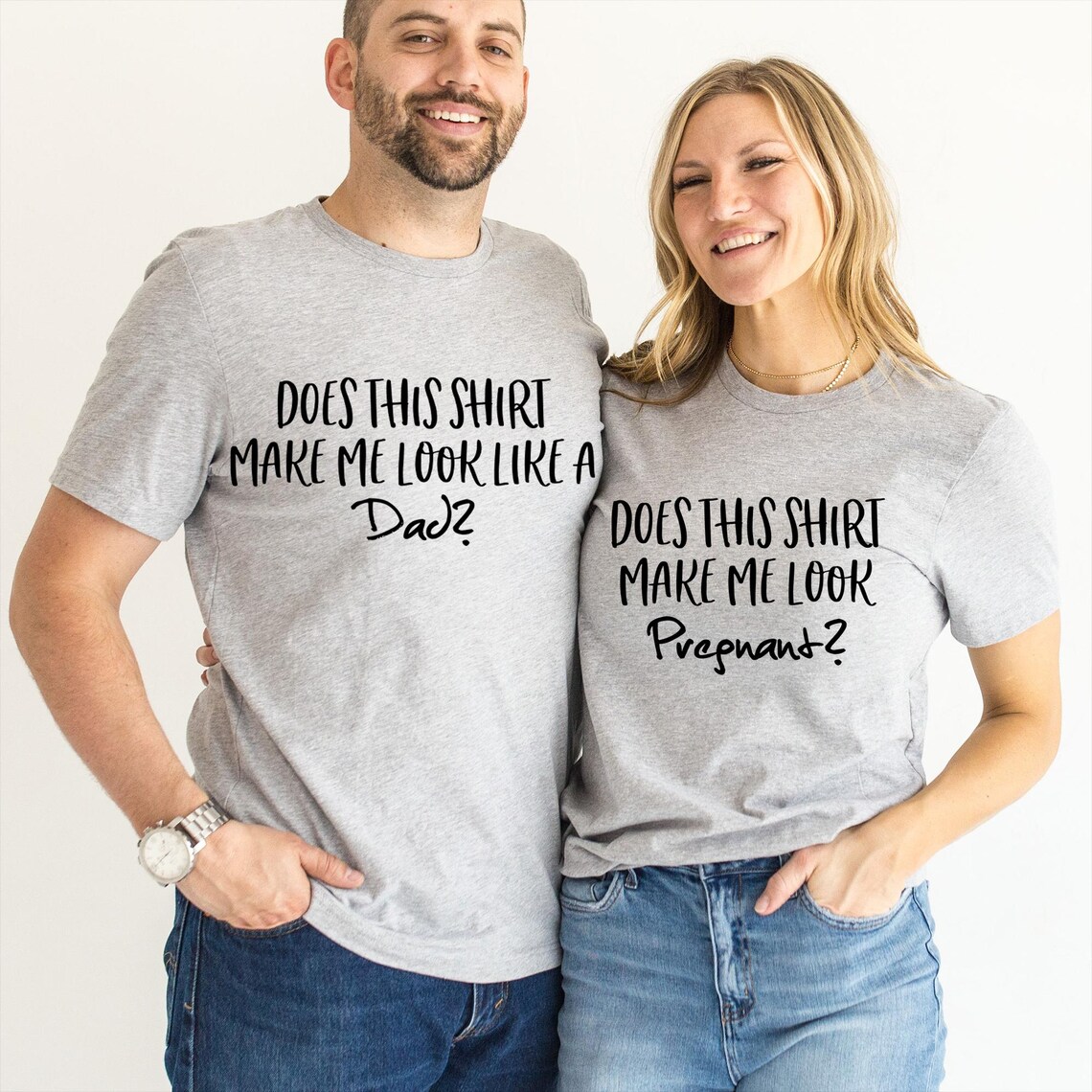Fun Pregnancy Announcement T-Shirt For Couple | Maternity Graphic Tee, 100% Cotton, Black, Short Sleeve, Crew Neck By Silk Road Tees