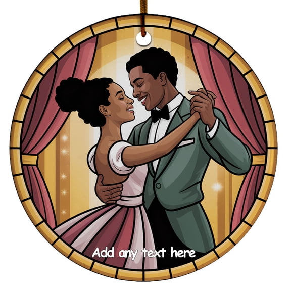 Couples & Romance Slow Dance Ceramic Ornament Customizable Ornament for Family Members, Christmas Tree Keepsake Christmas 2025